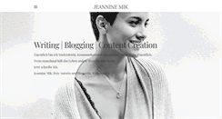 Desktop Screenshot of jeanninemik.com